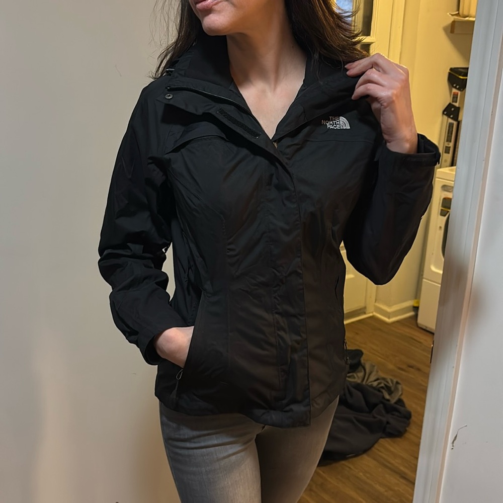 Unisex child large black winter coat worn few timess